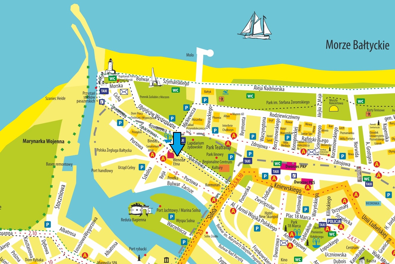 Mapa okolicy z oznaczeniem lokalizacji